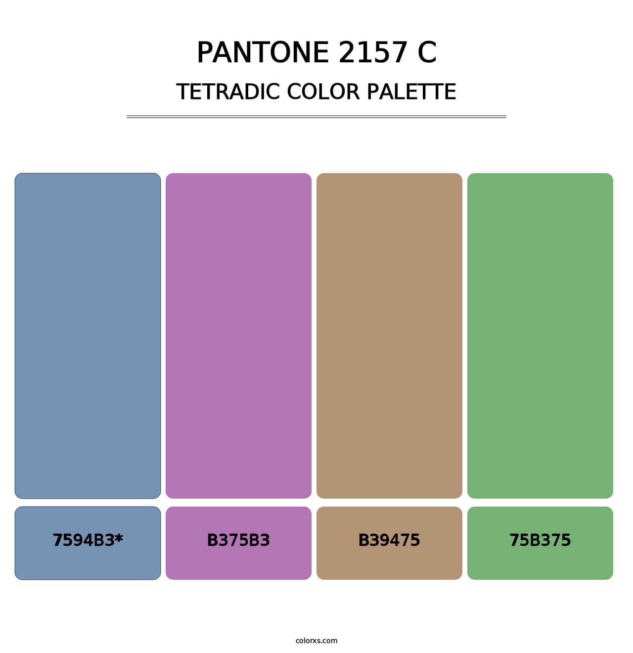 PANTONE 2157 C - Tetradic Color Palette