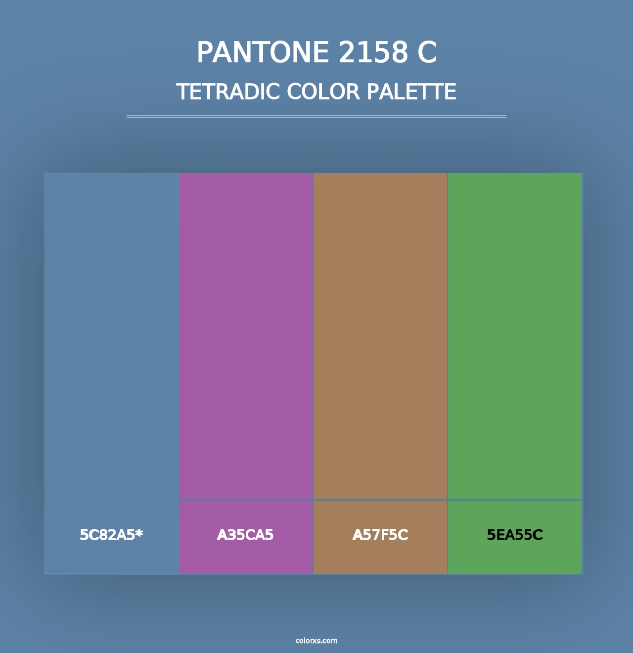 PANTONE 2158 C - Tetradic Color Palette