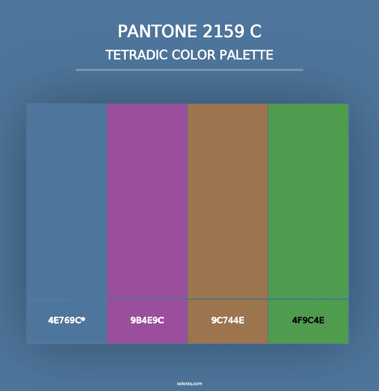 PANTONE 2159 C - Tetradic Color Palette