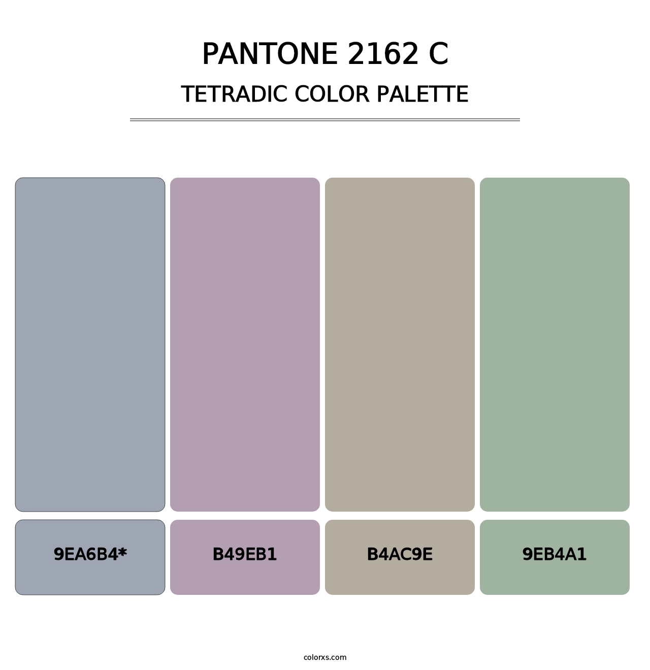 PANTONE 2162 C - Tetradic Color Palette