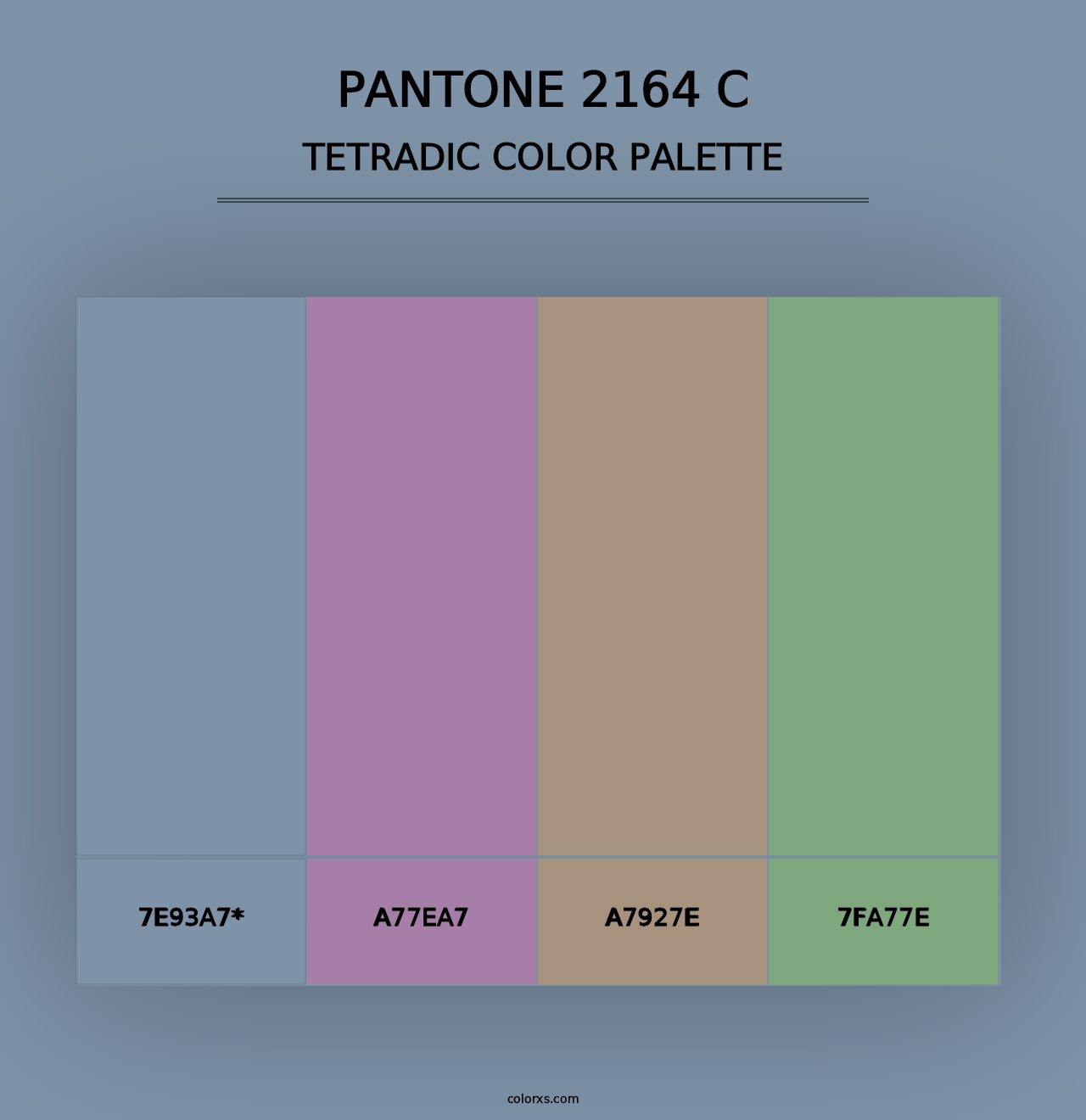 PANTONE 2164 C - Tetradic Color Palette