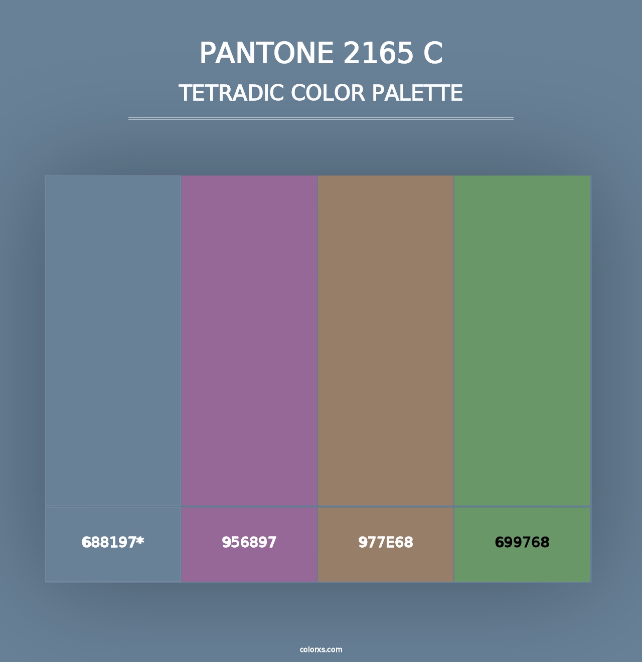 PANTONE 2165 C - Tetradic Color Palette