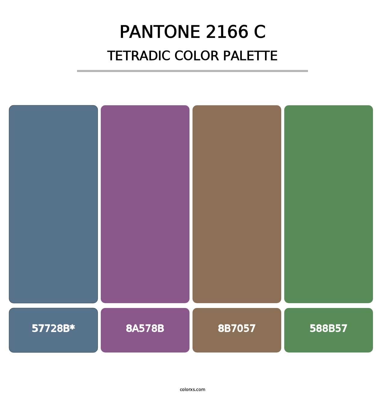 PANTONE 2166 C - Tetradic Color Palette