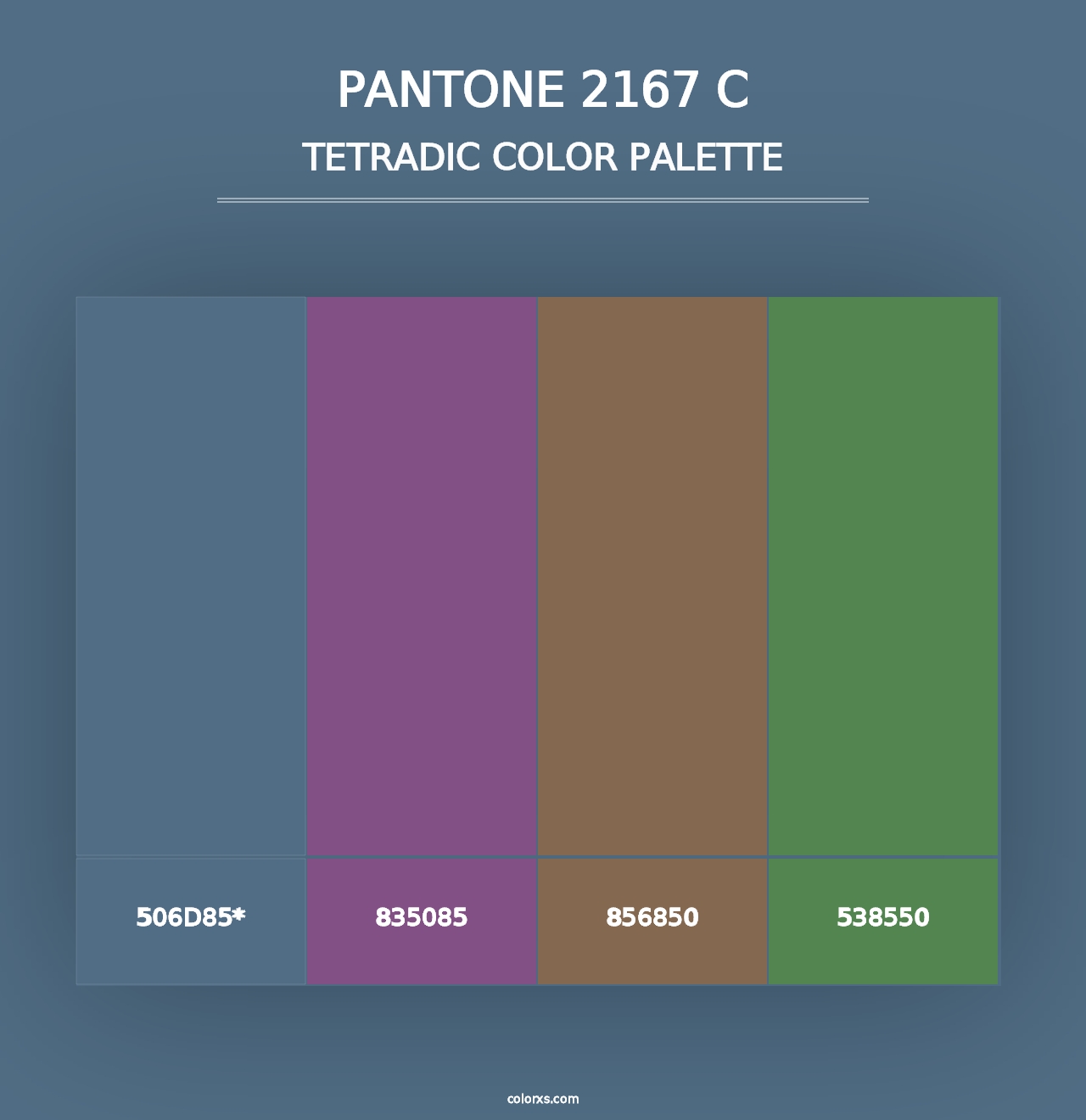 PANTONE 2167 C - Tetradic Color Palette