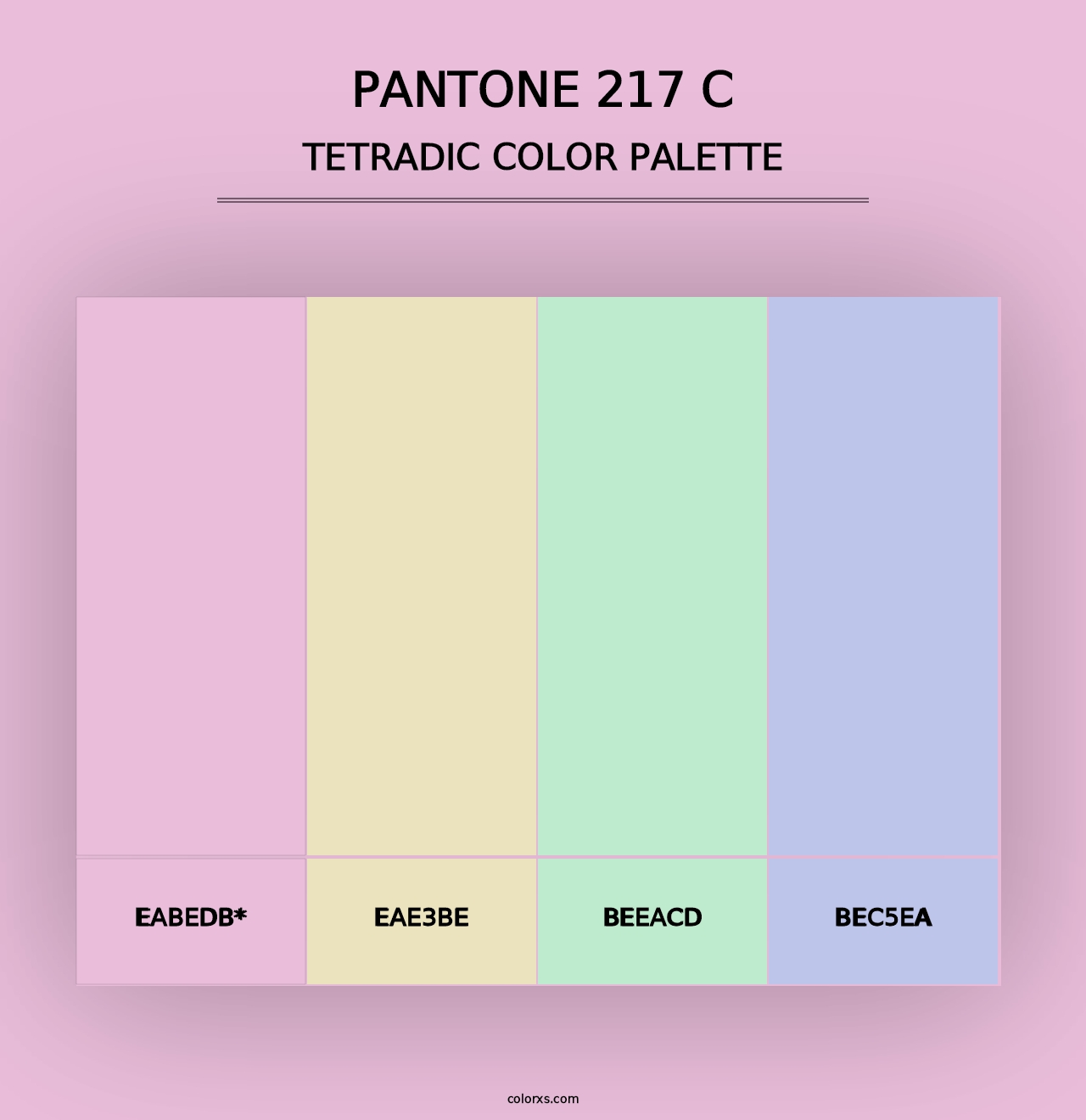 PANTONE 217 C - Tetradic Color Palette