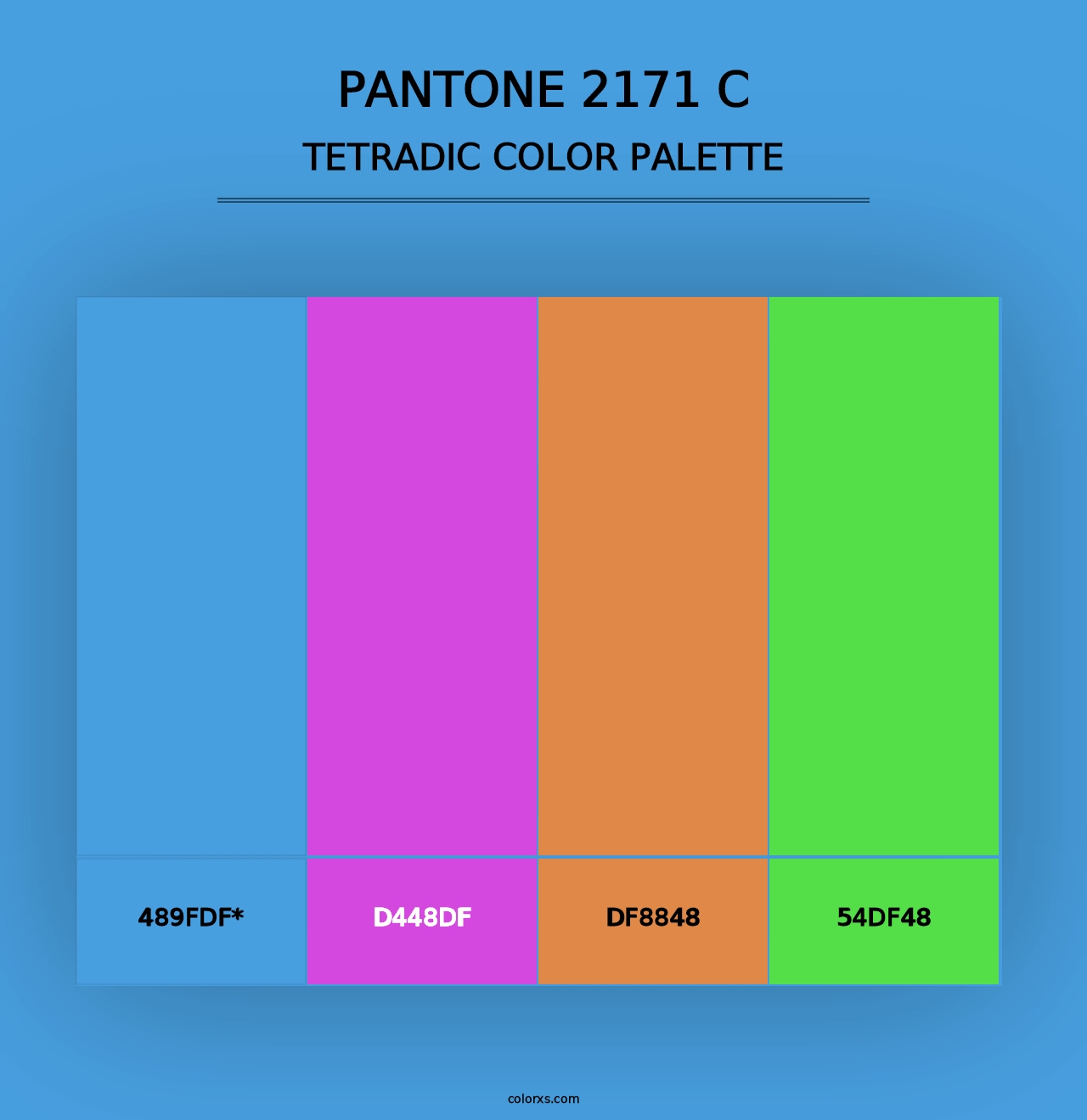 PANTONE 2171 C - Tetradic Color Palette