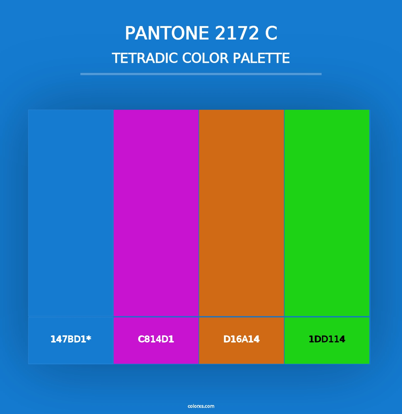 PANTONE 2172 C - Tetradic Color Palette