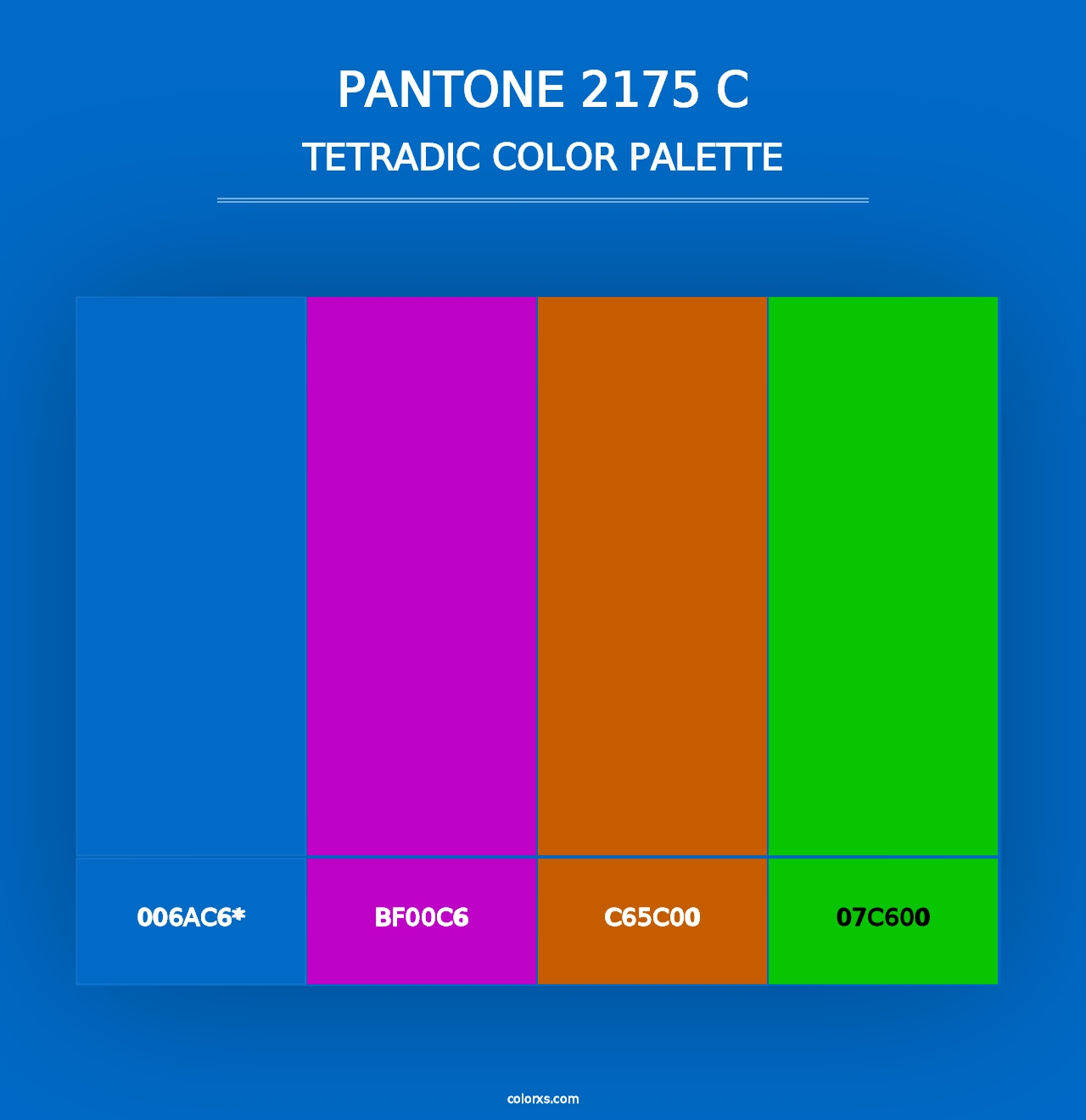 PANTONE 2175 C - Tetradic Color Palette