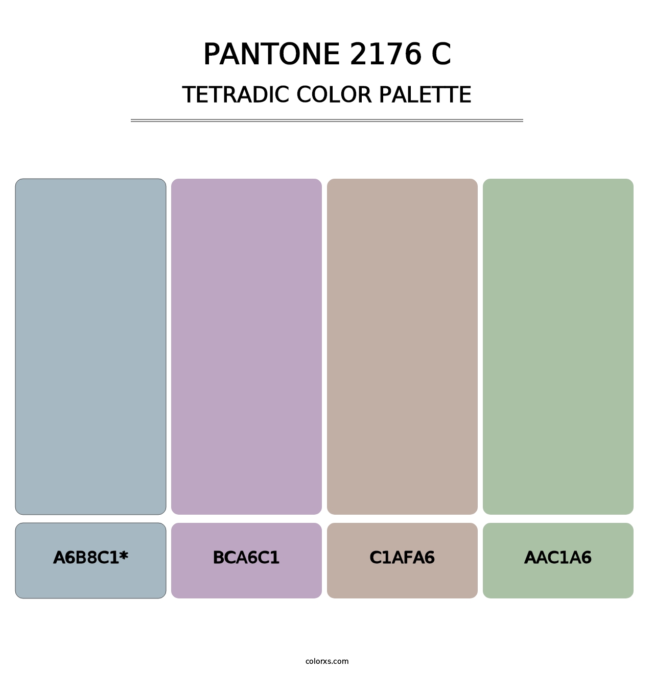 PANTONE 2176 C - Tetradic Color Palette