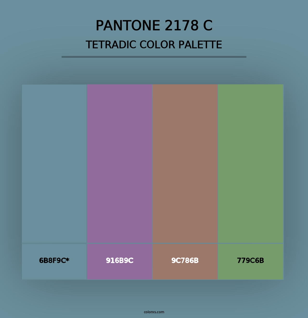 PANTONE 2178 C - Tetradic Color Palette