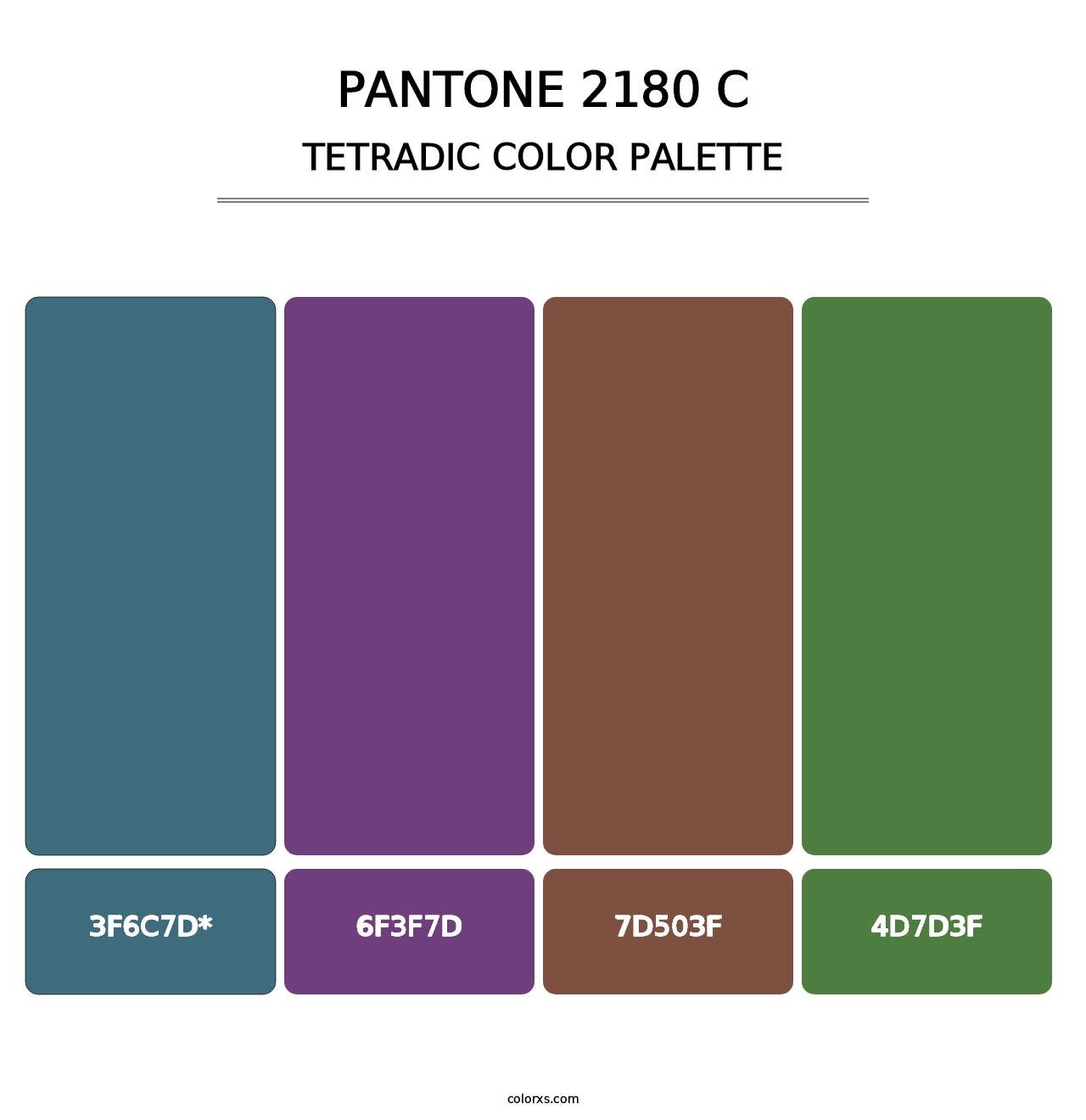 PANTONE 2180 C - Tetradic Color Palette