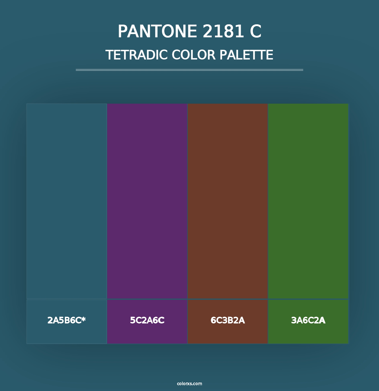 PANTONE 2181 C - Tetradic Color Palette