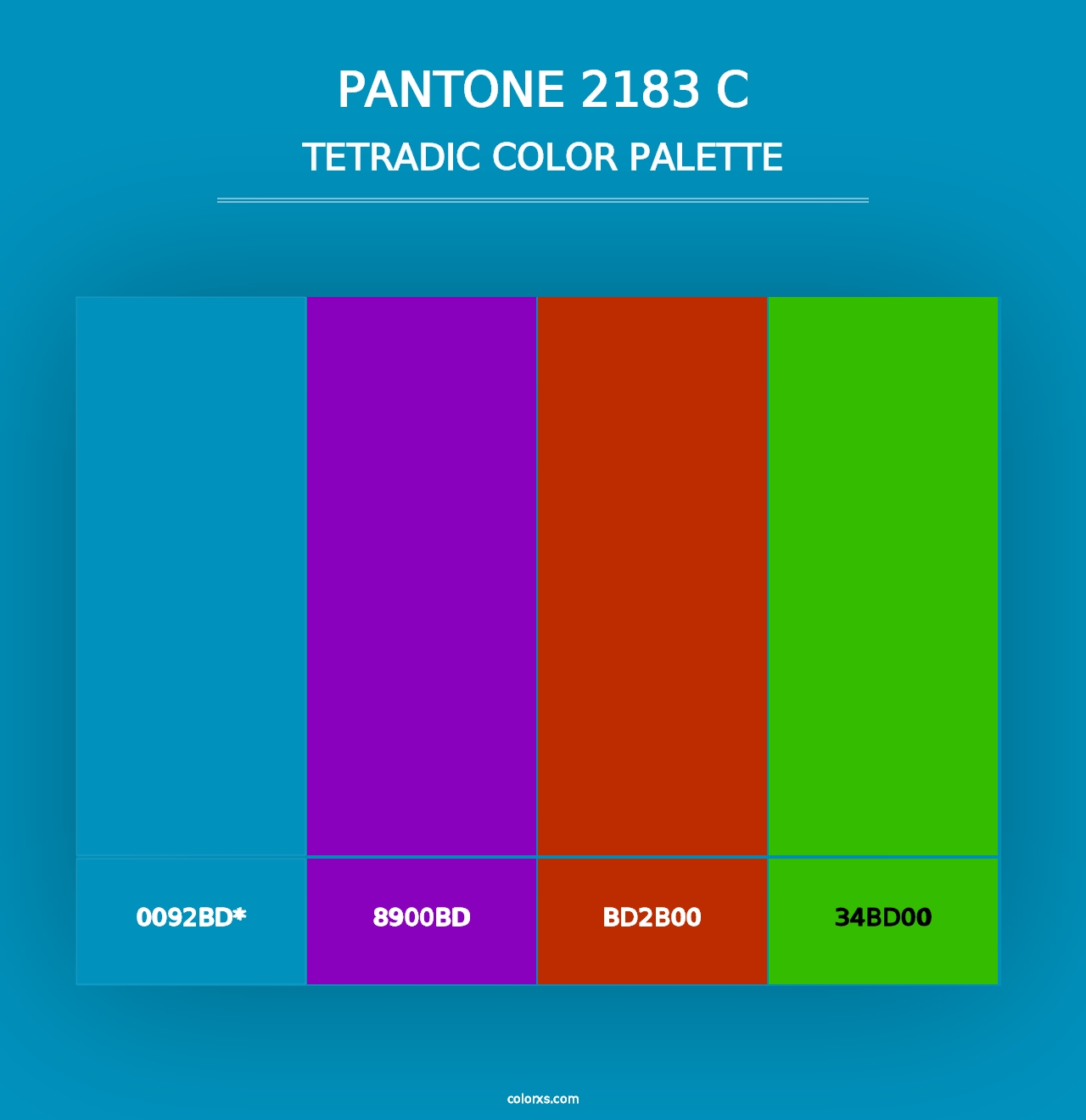 PANTONE 2183 C - Tetradic Color Palette