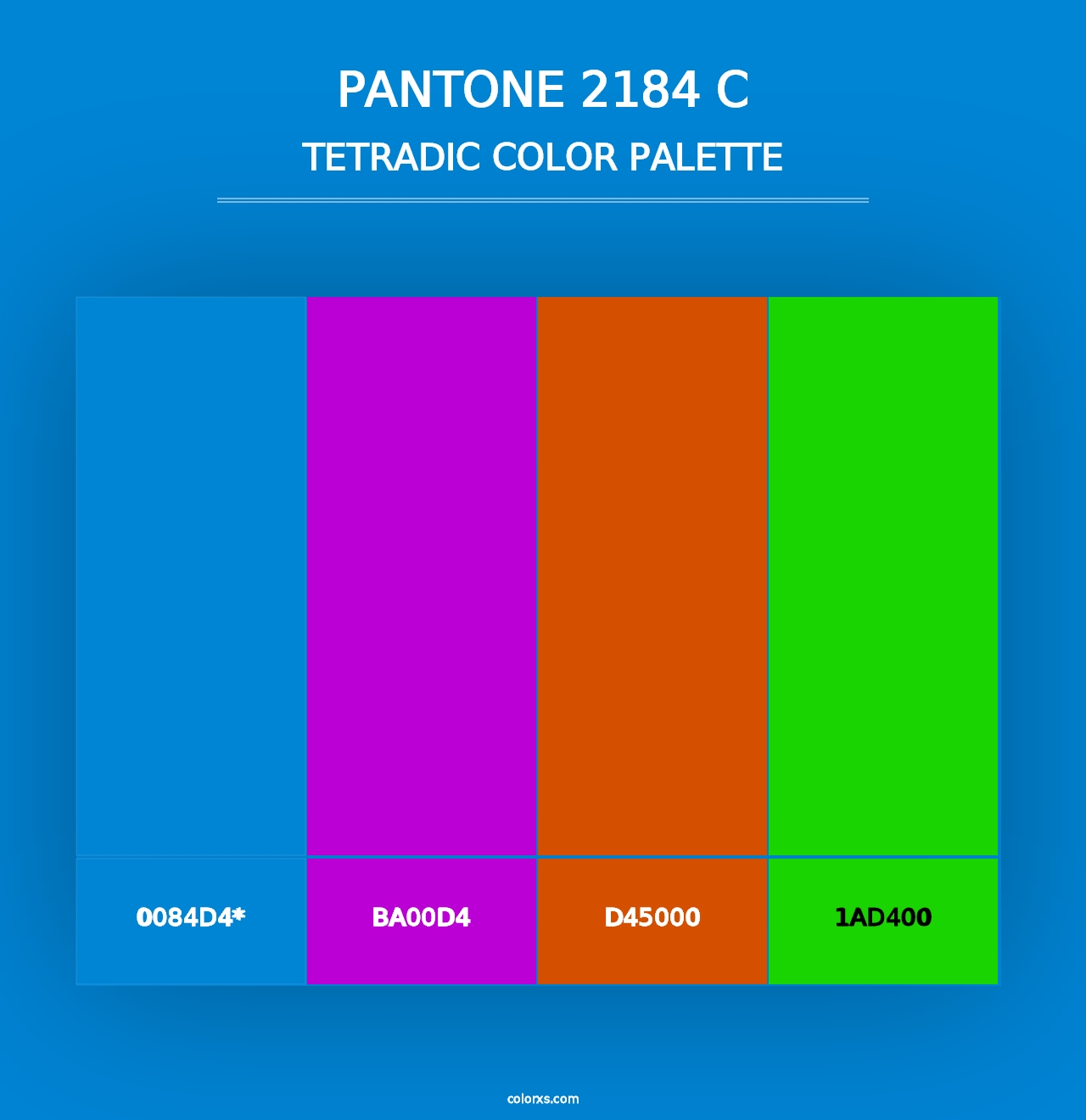 PANTONE 2184 C - Tetradic Color Palette