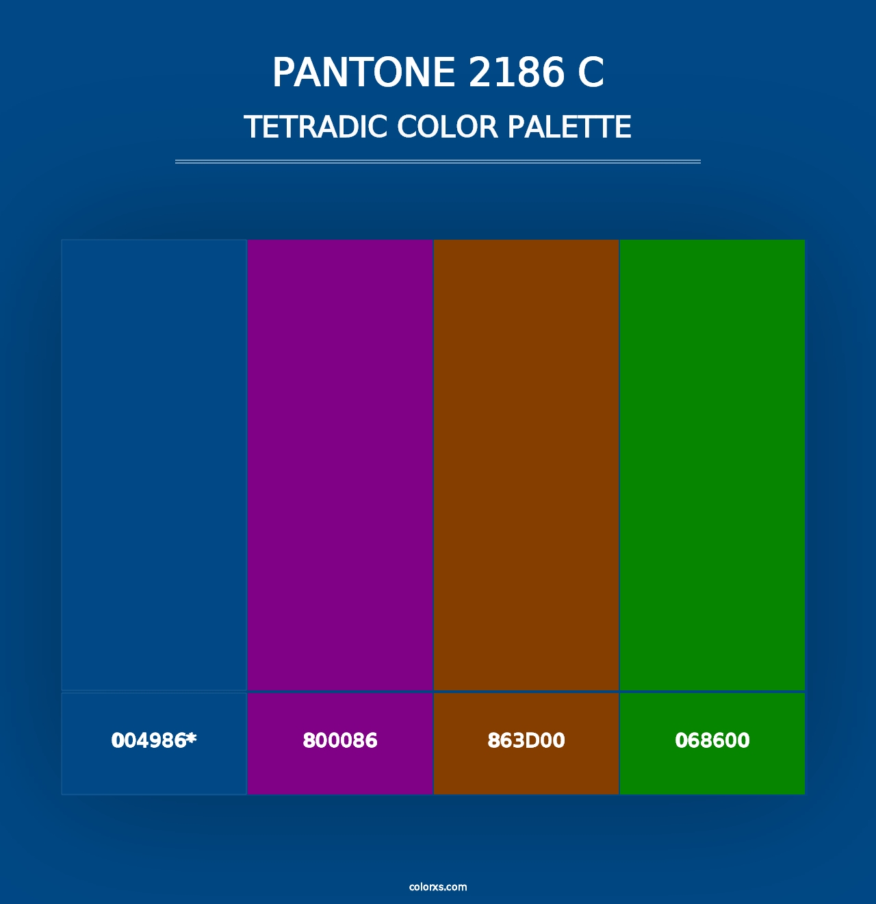 PANTONE 2186 C - Tetradic Color Palette