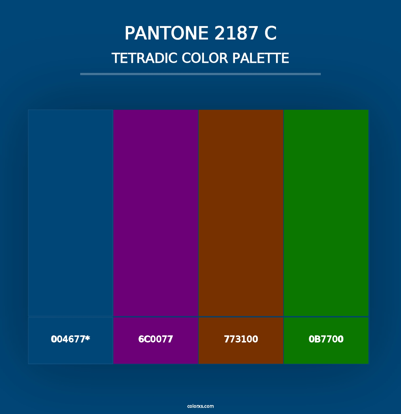 PANTONE 2187 C - Tetradic Color Palette