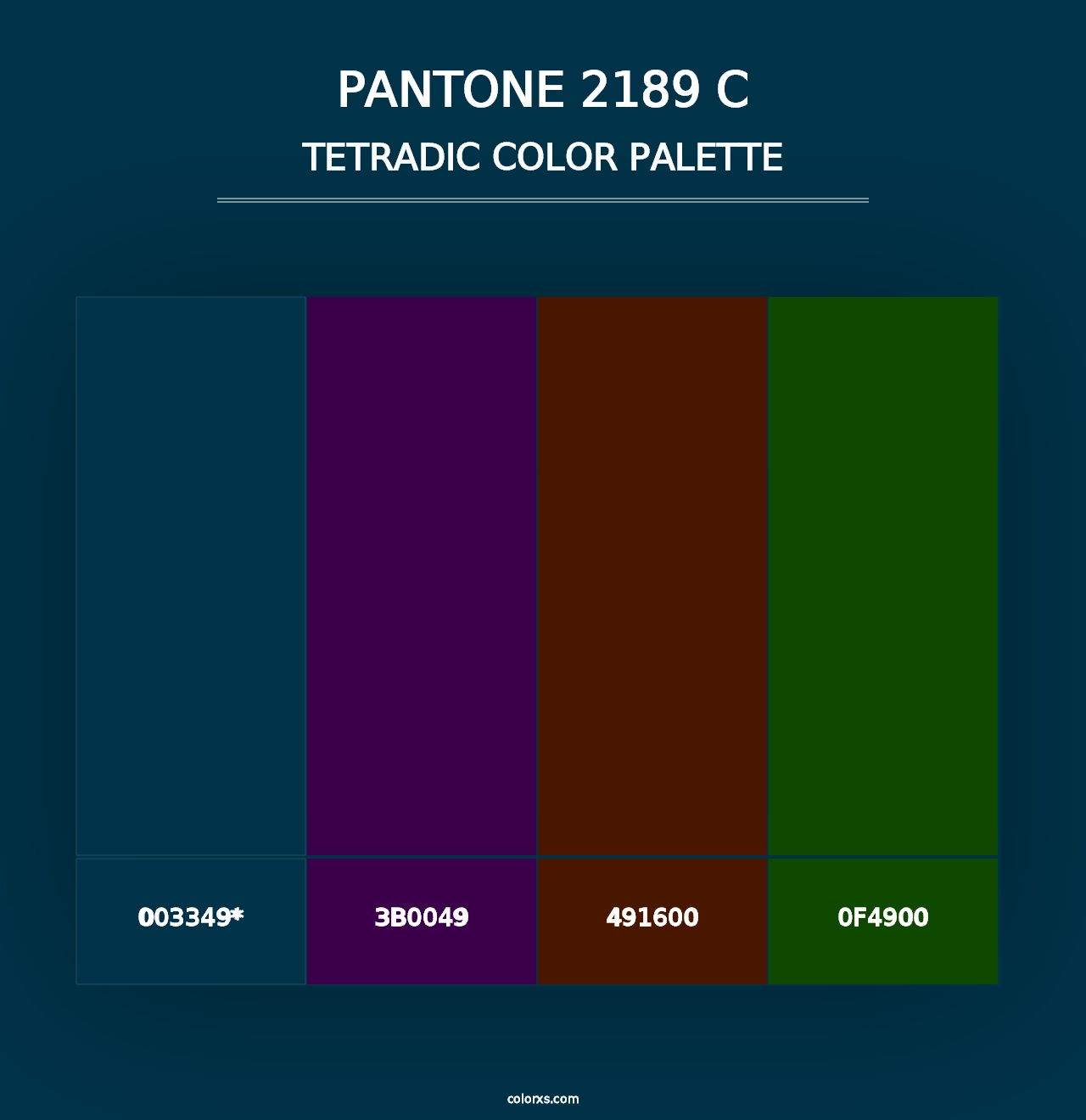 PANTONE 2189 C - Tetradic Color Palette