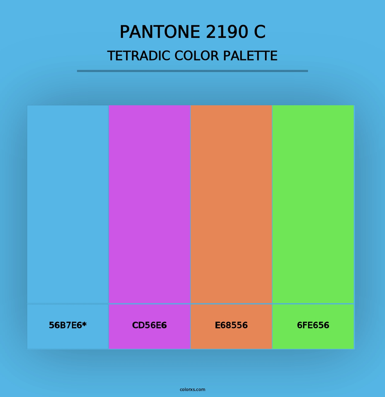 PANTONE 2190 C - Tetradic Color Palette