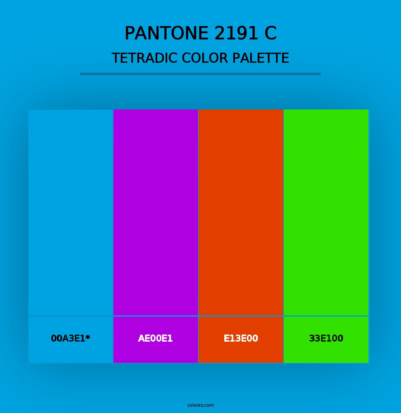 PANTONE 2191 C - Tetradic Color Palette