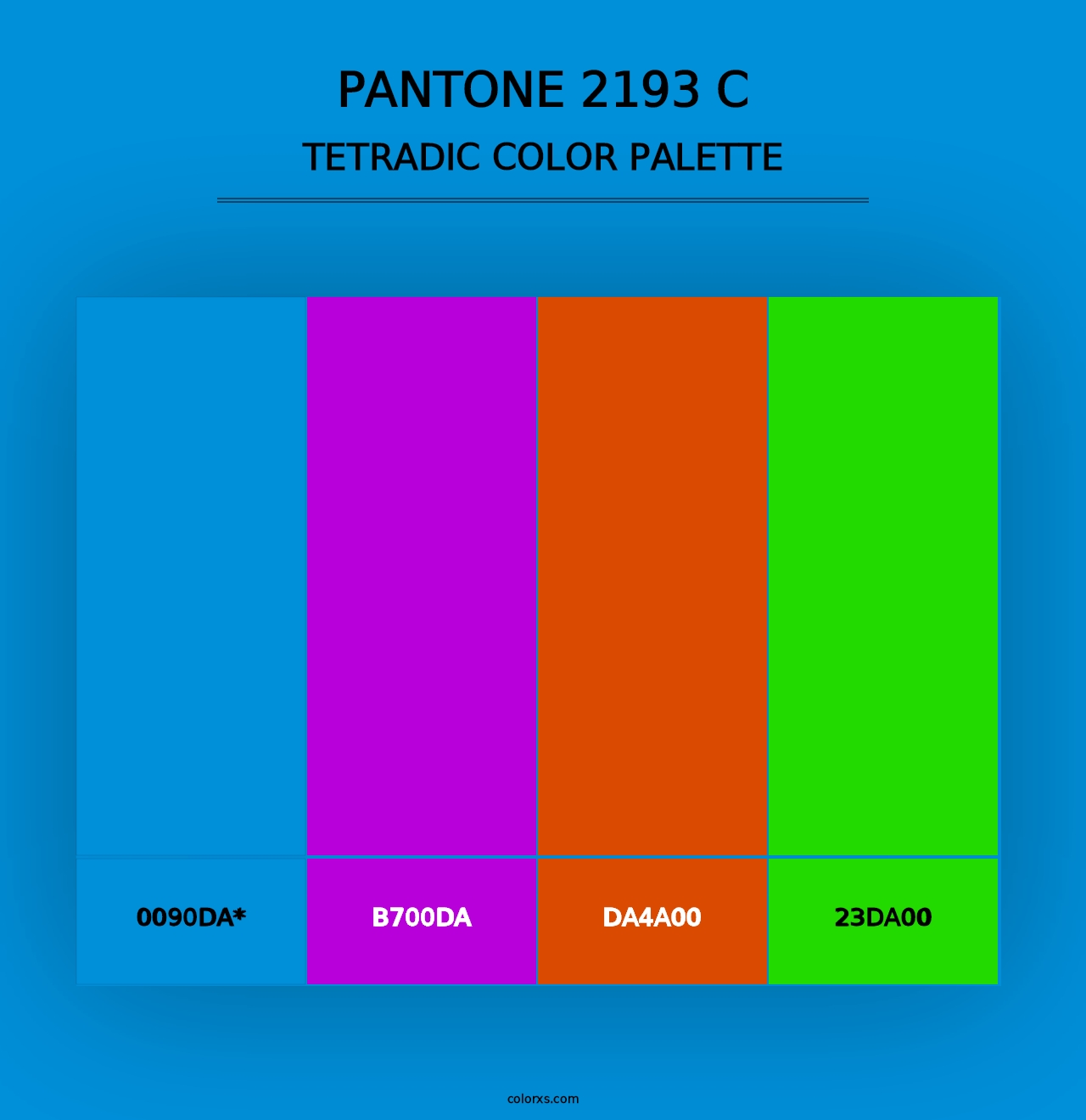 PANTONE 2193 C - Tetradic Color Palette