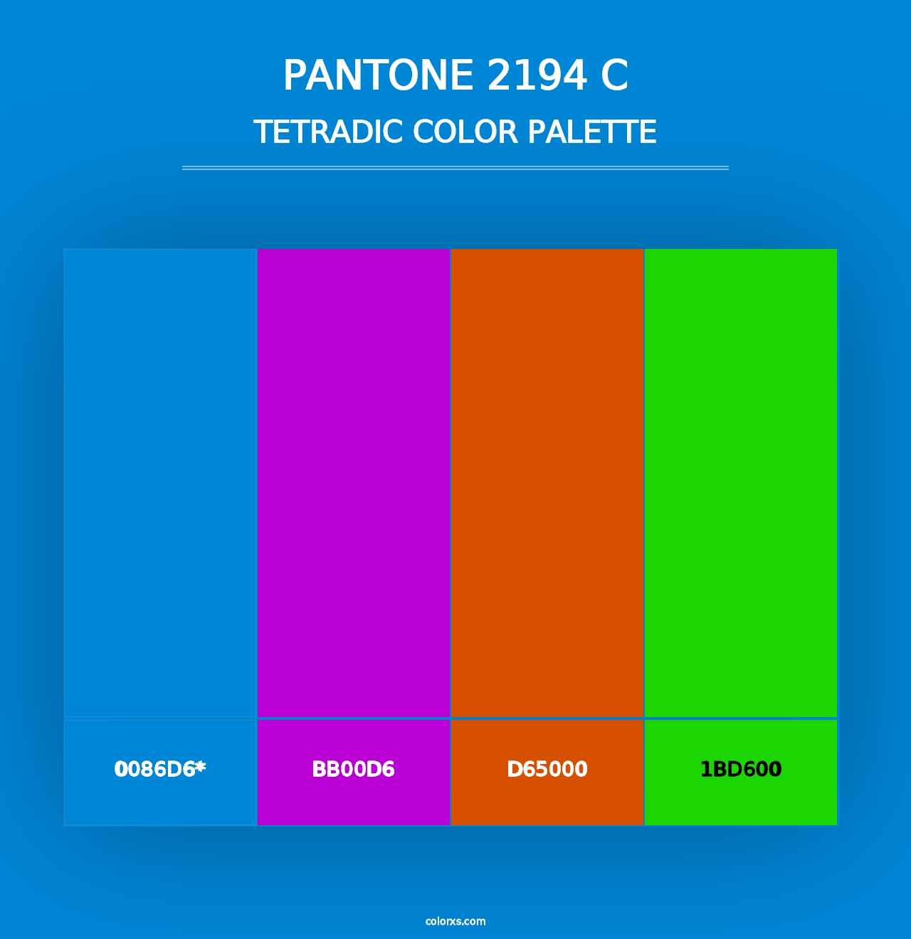 PANTONE 2194 C - Tetradic Color Palette