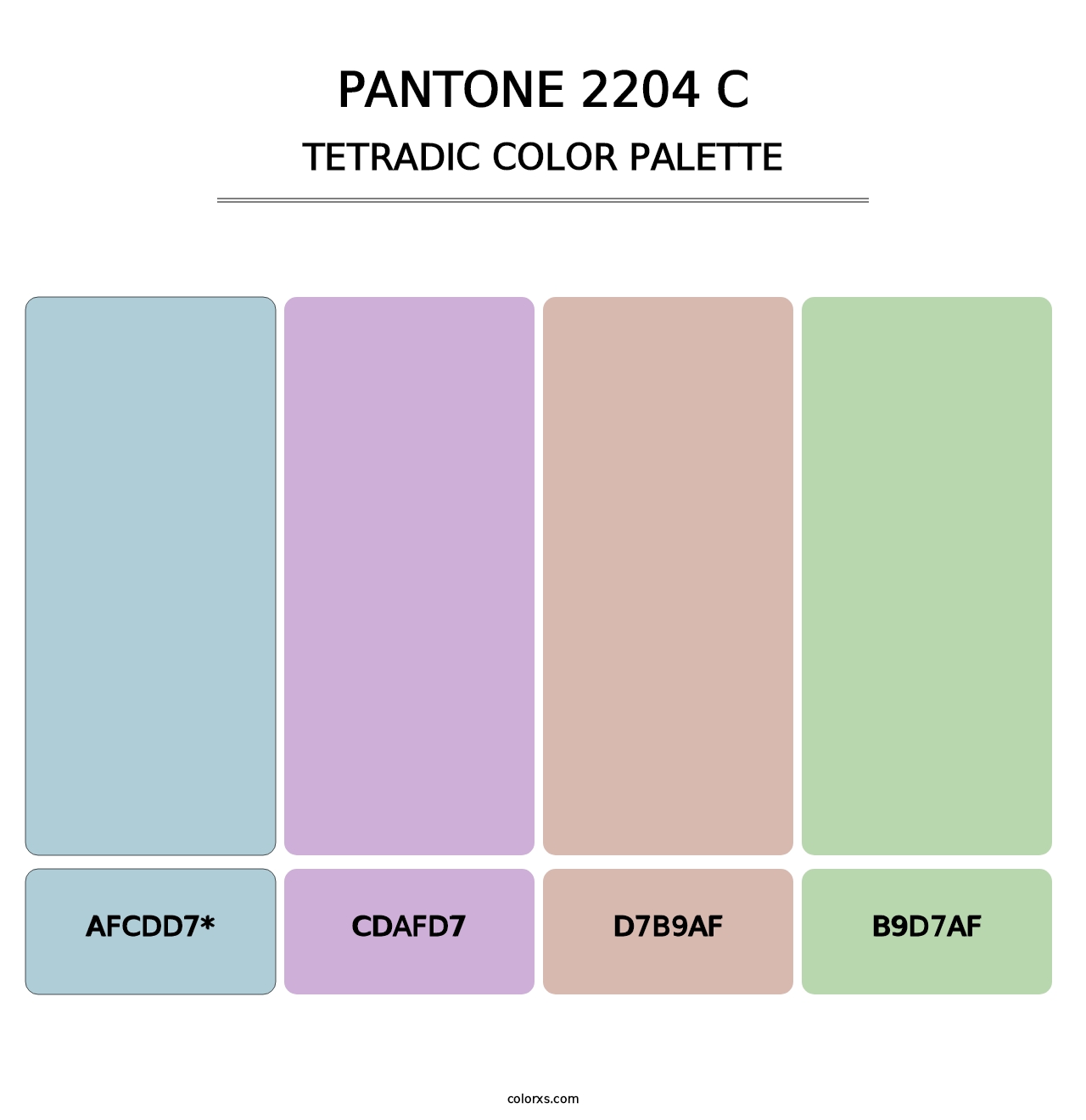 PANTONE 2204 C - Tetradic Color Palette