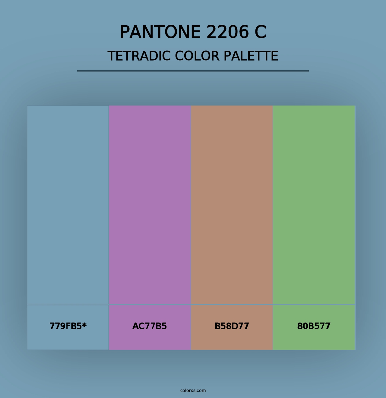 PANTONE 2206 C - Tetradic Color Palette