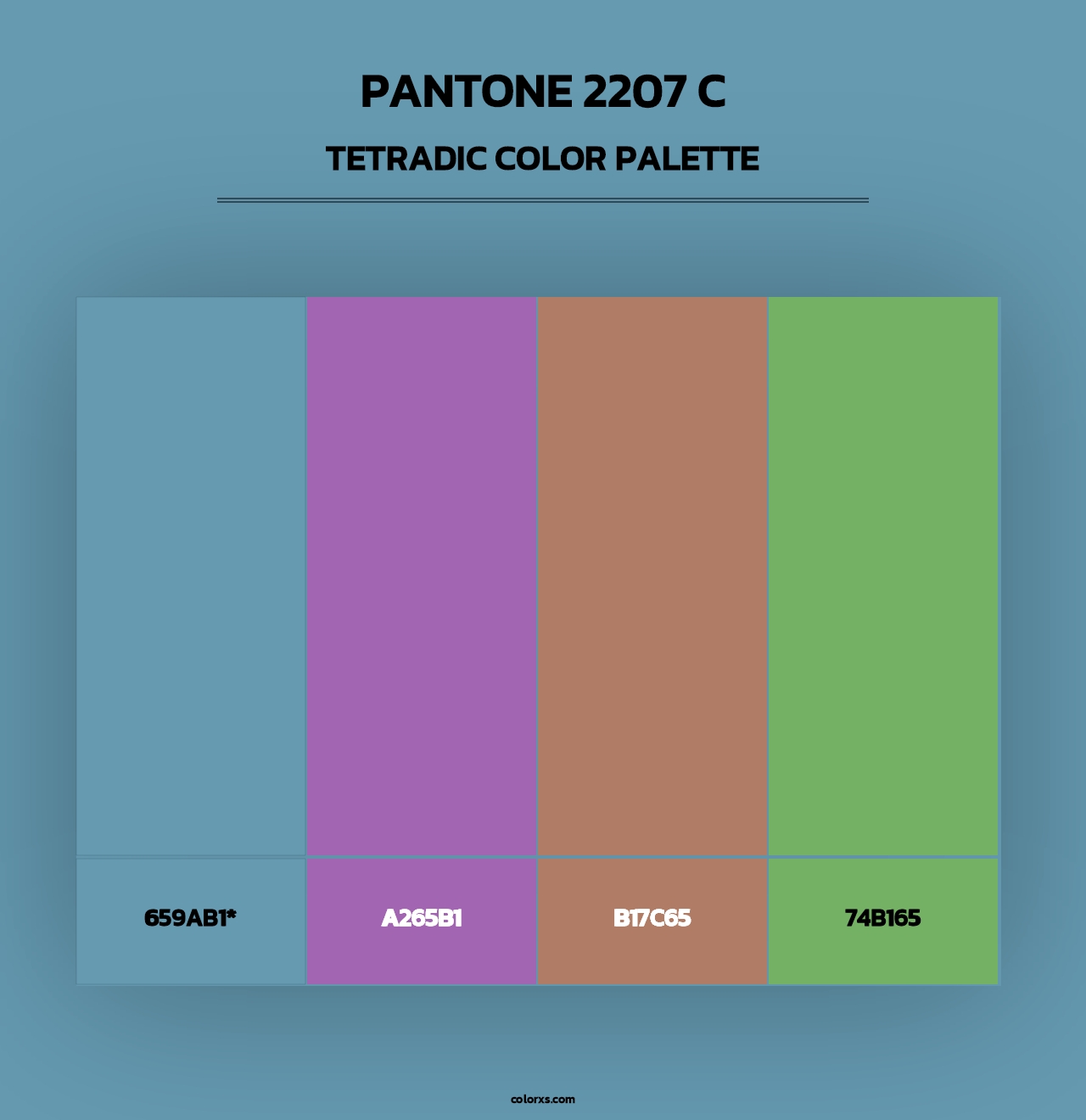 PANTONE 2207 C - Tetradic Color Palette