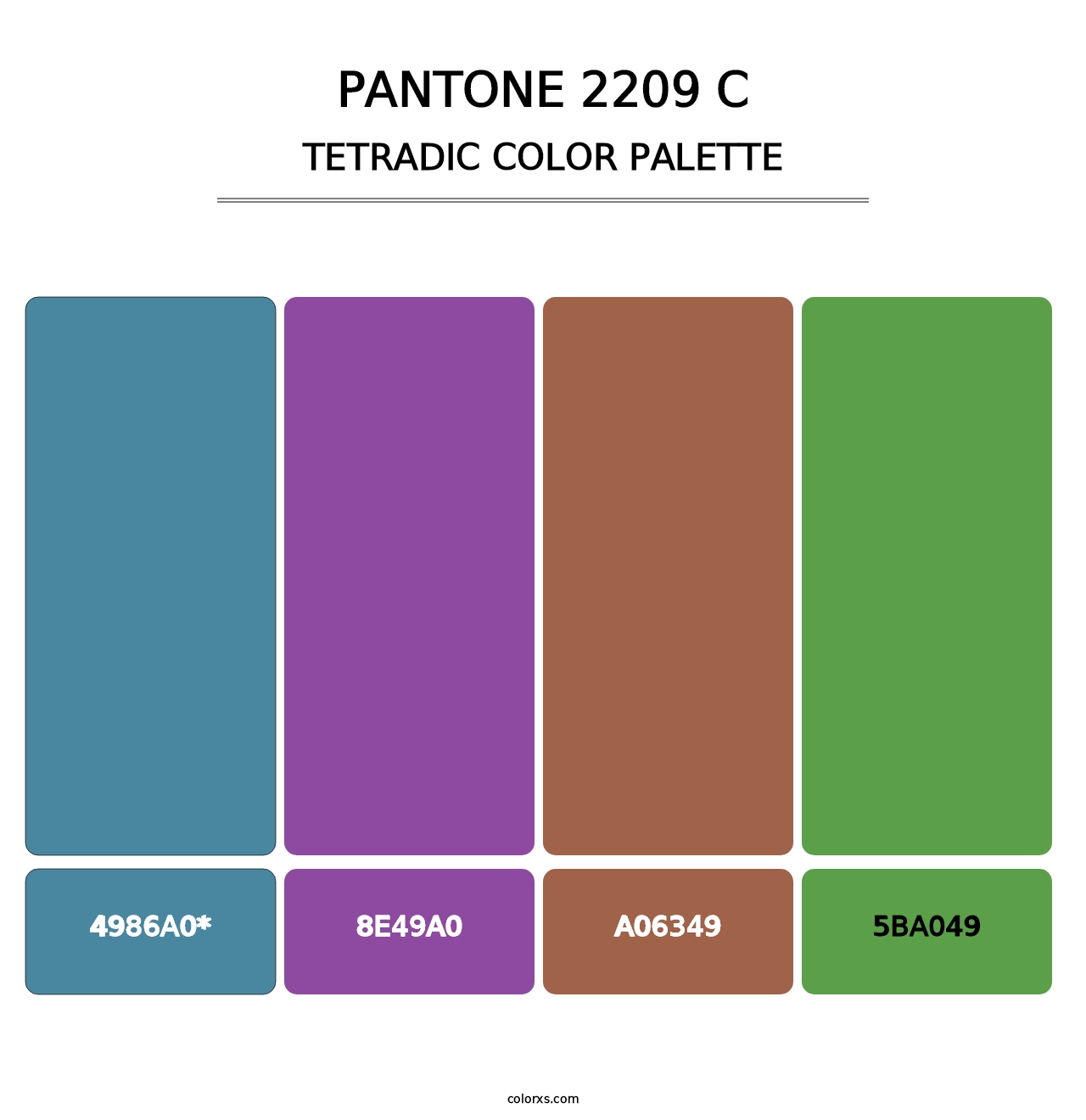 PANTONE 2209 C - Tetradic Color Palette