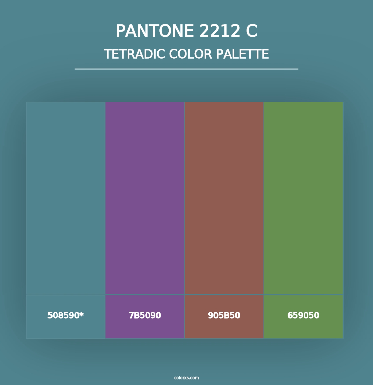 PANTONE 2212 C - Tetradic Color Palette