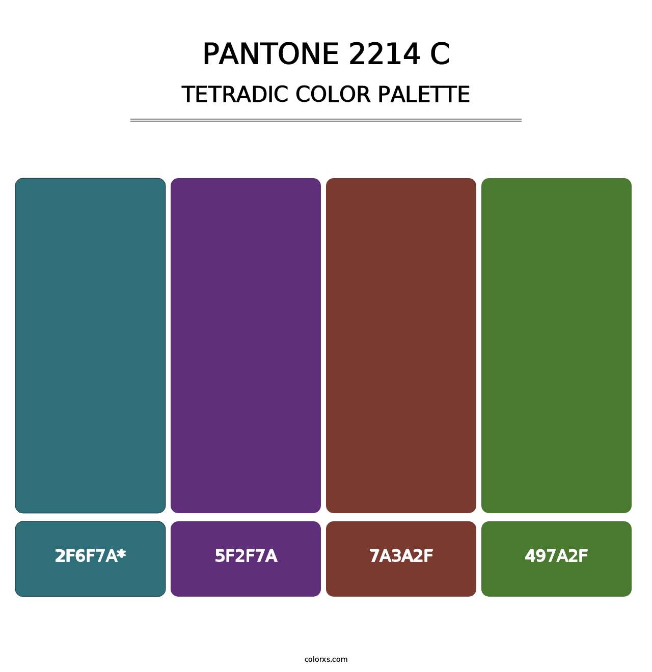 PANTONE 2214 C - Tetradic Color Palette