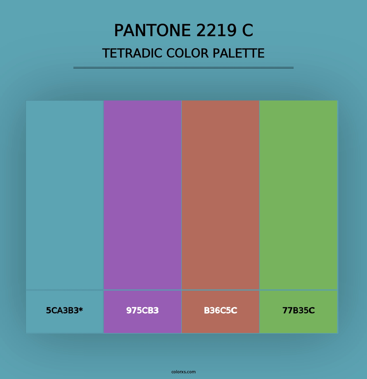 PANTONE 2219 C - Tetradic Color Palette