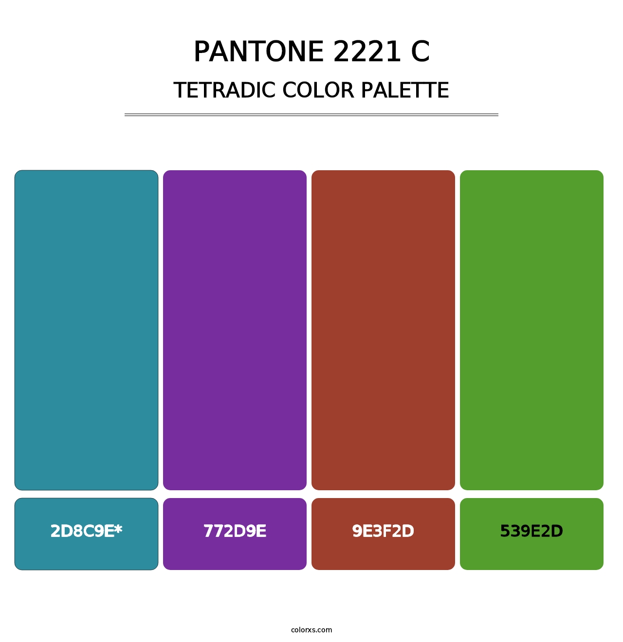 PANTONE 2221 C - Tetradic Color Palette