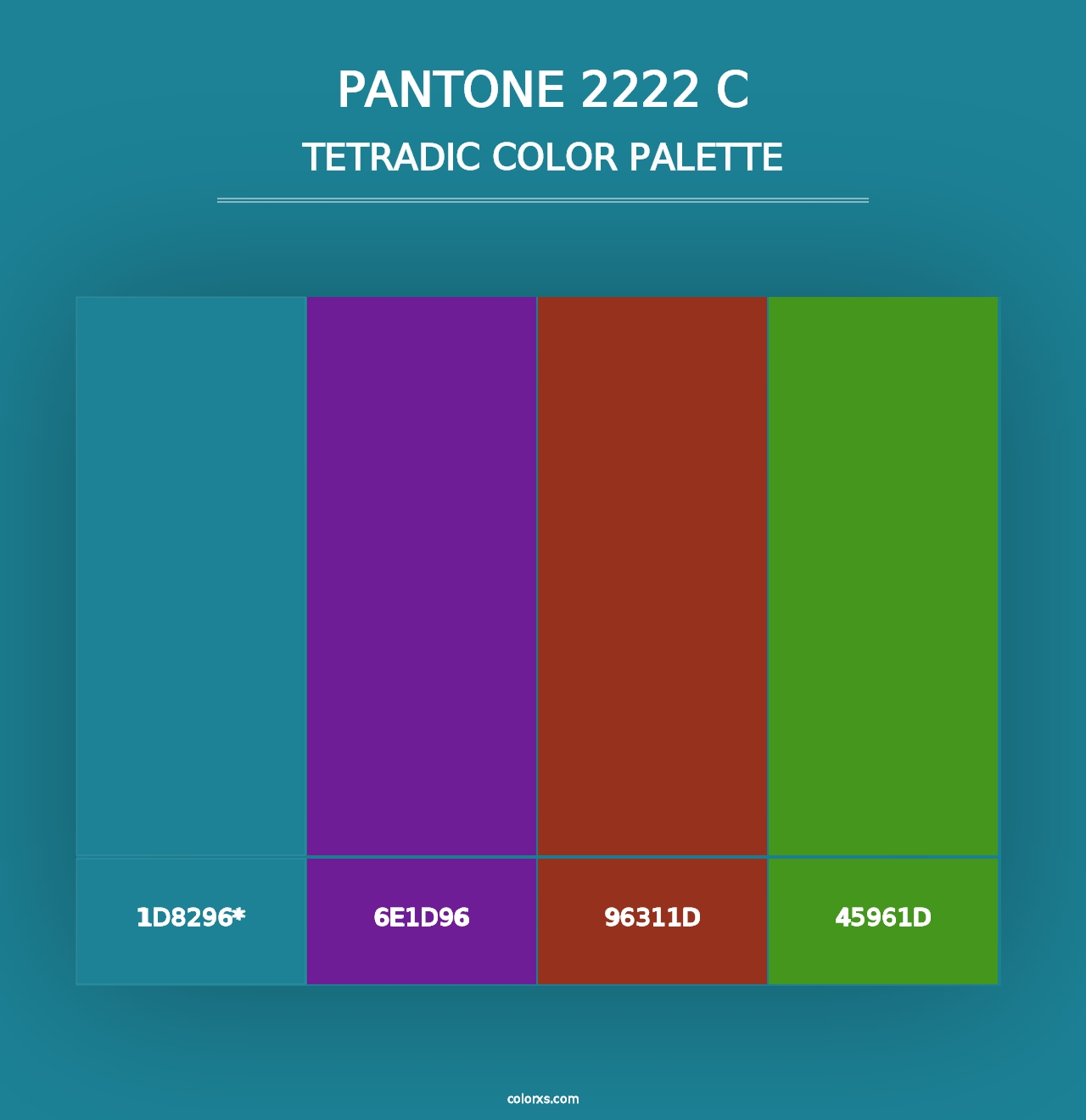 PANTONE 2222 C - Tetradic Color Palette