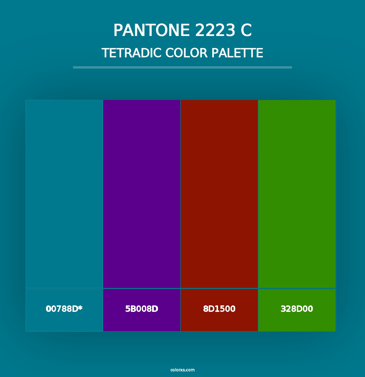 PANTONE 2223 C - Tetradic Color Palette