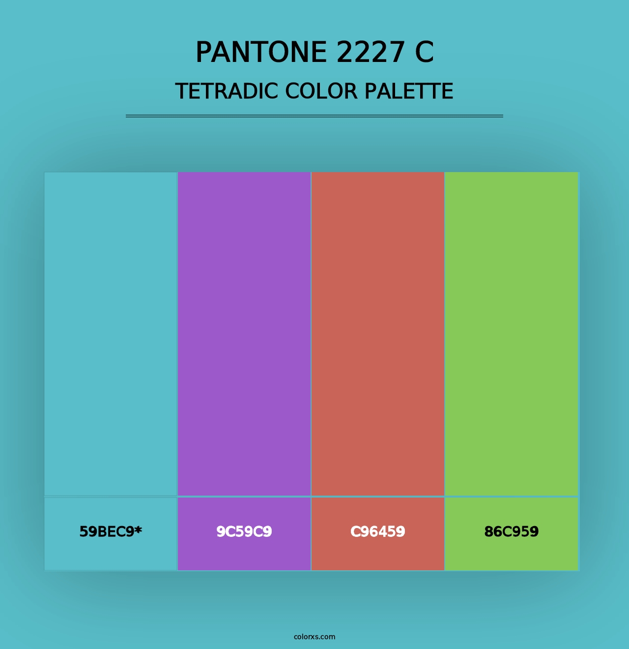 PANTONE 2227 C - Tetradic Color Palette