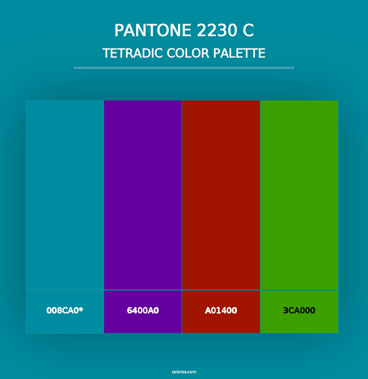 PANTONE 2230 C - Tetradic Color Palette