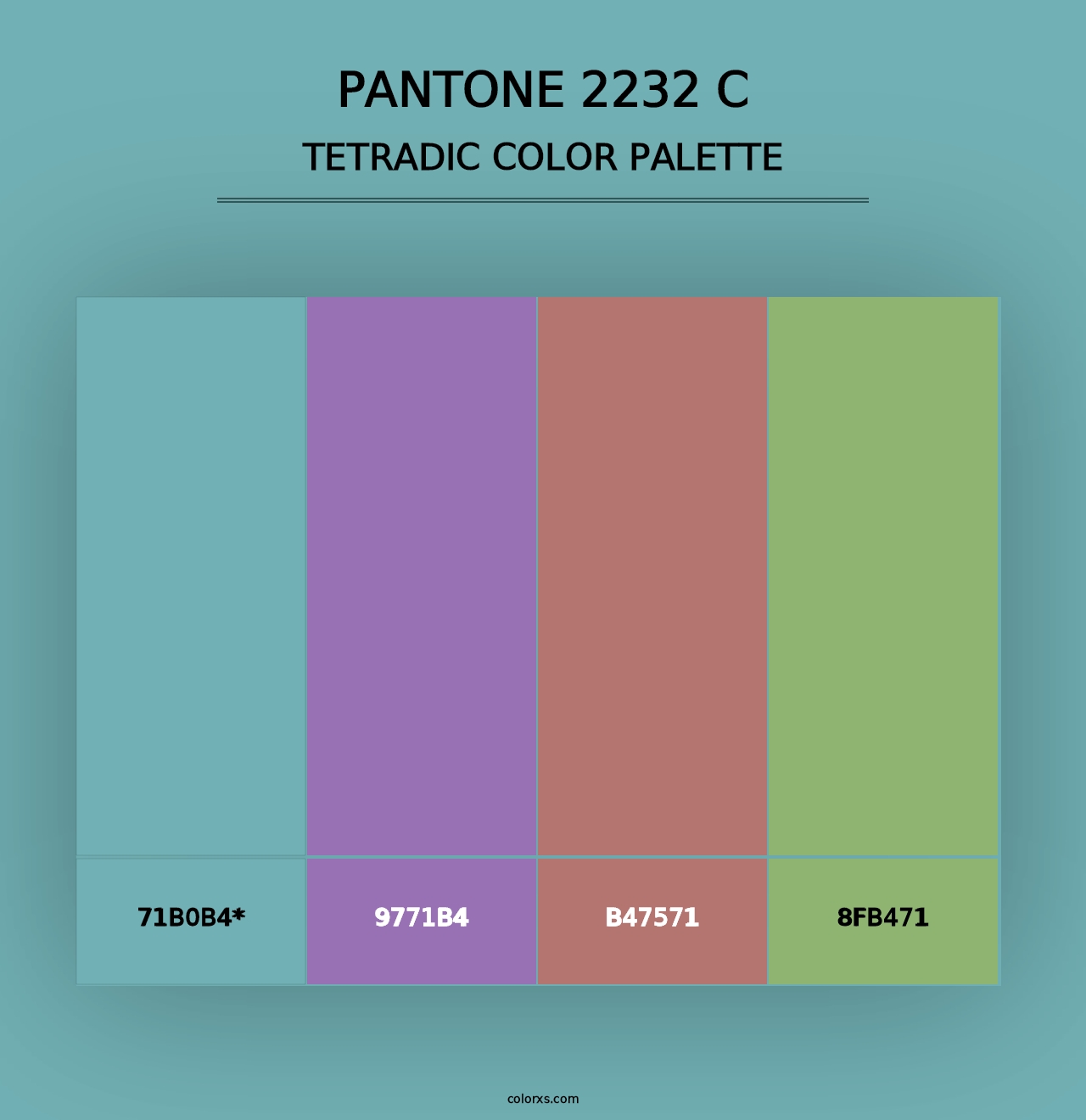 PANTONE 2232 C - Tetradic Color Palette