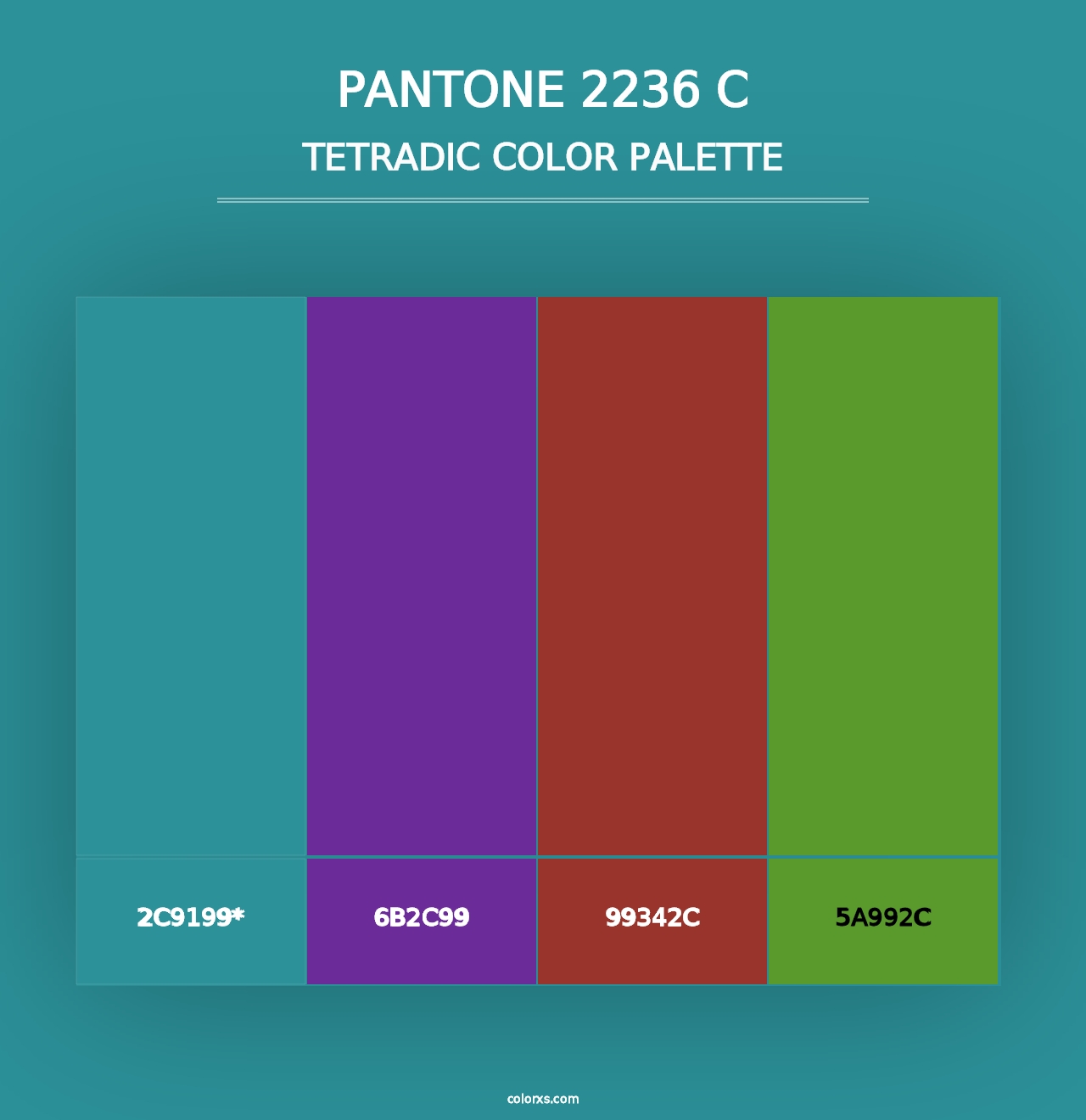 PANTONE 2236 C - Tetradic Color Palette