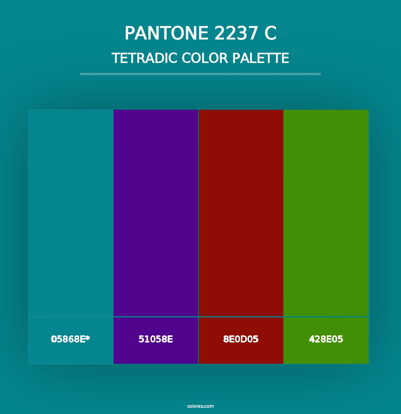 PANTONE 2237 C - Tetradic Color Palette