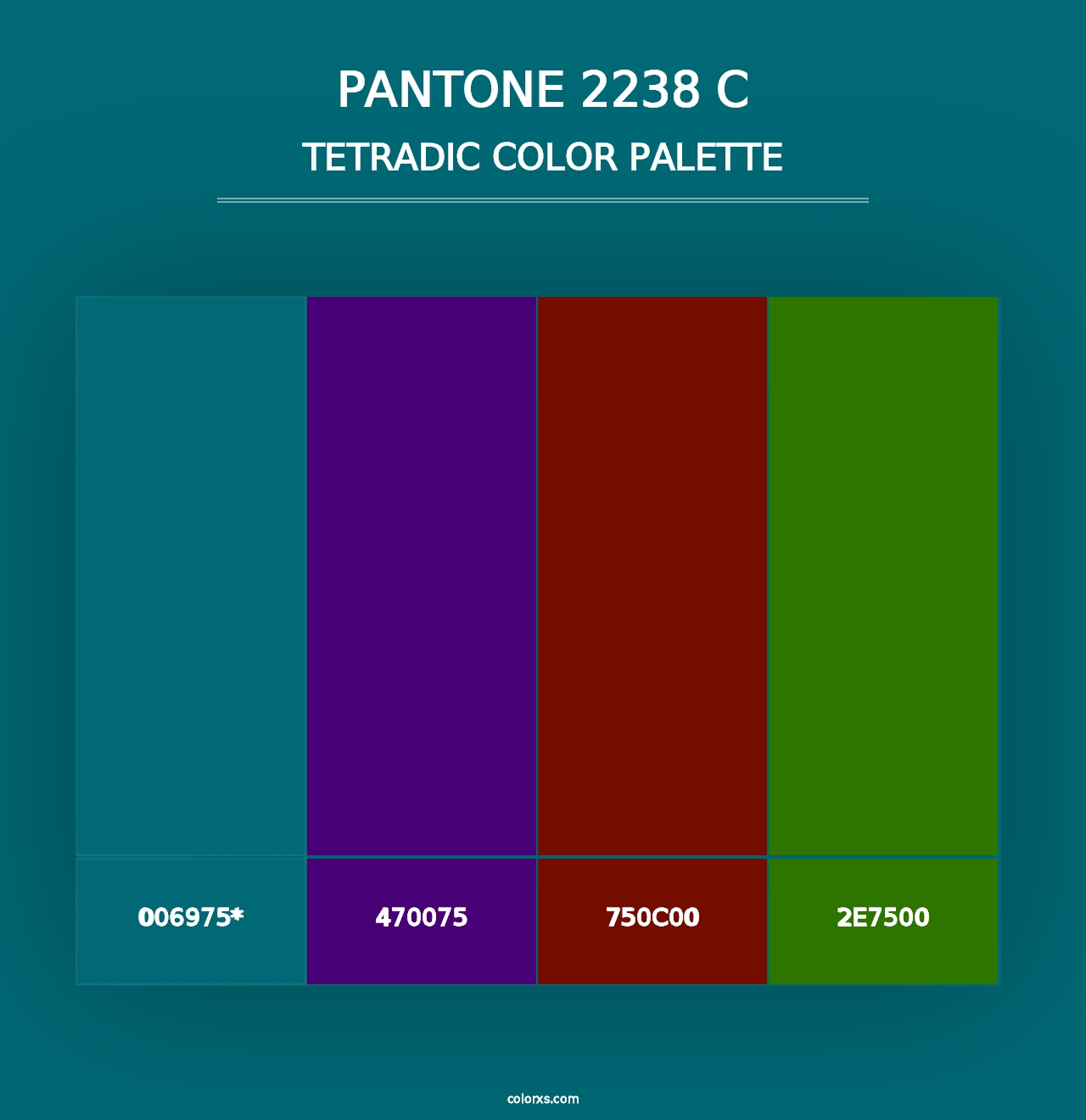 PANTONE 2238 C - Tetradic Color Palette