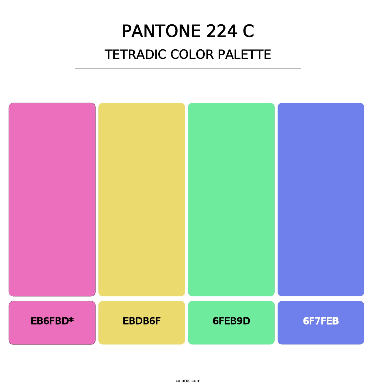 PANTONE 224 C - Tetradic Color Palette