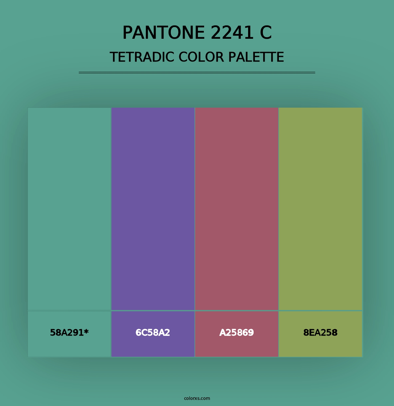 PANTONE 2241 C - Tetradic Color Palette