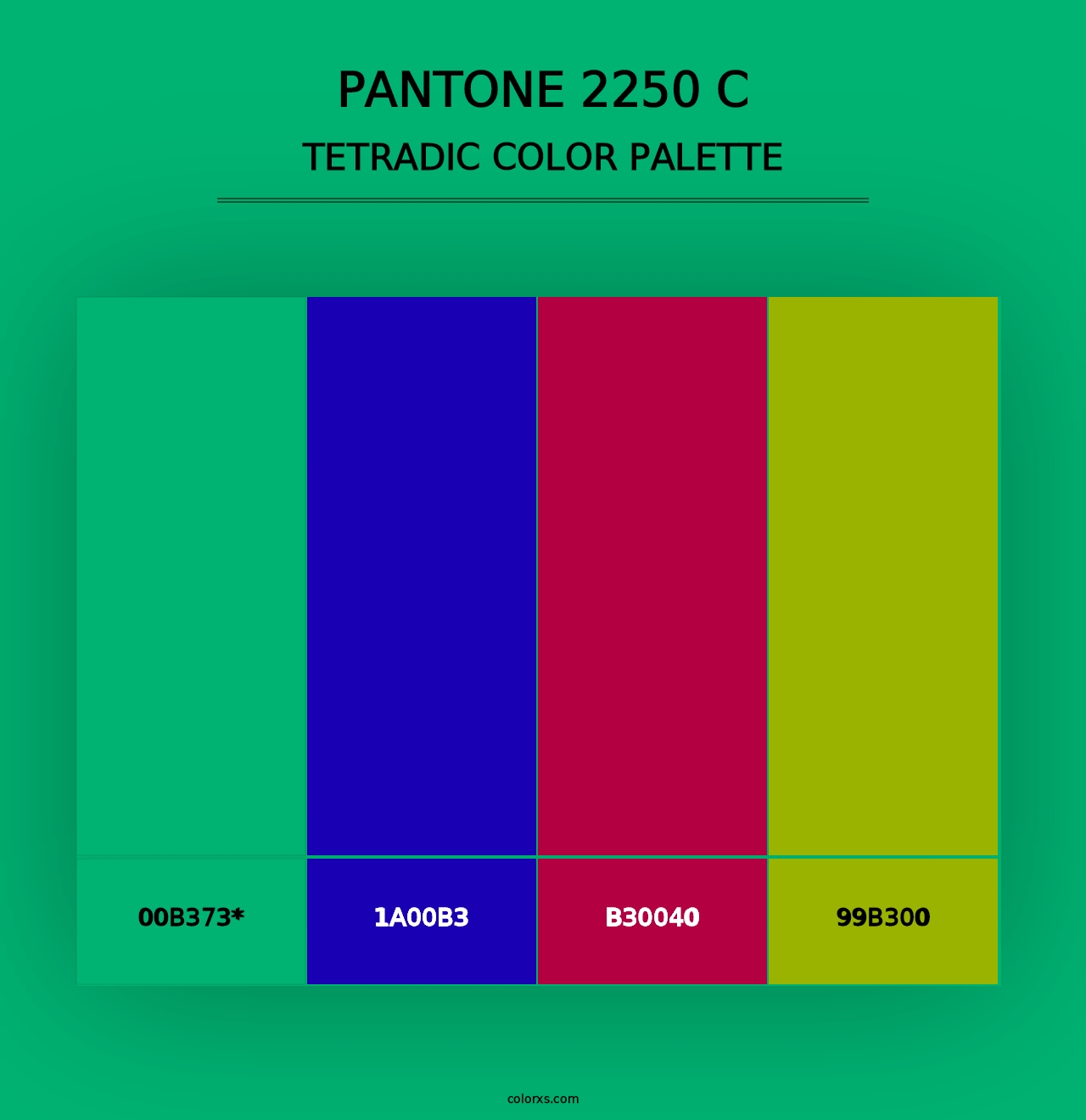 PANTONE 2250 C - Tetradic Color Palette