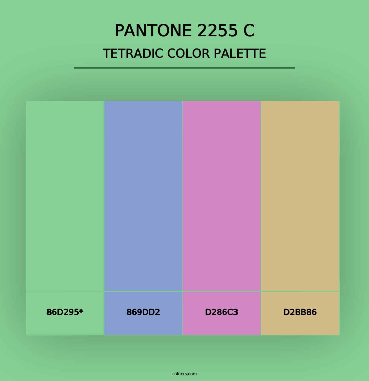 PANTONE 2255 C - Tetradic Color Palette