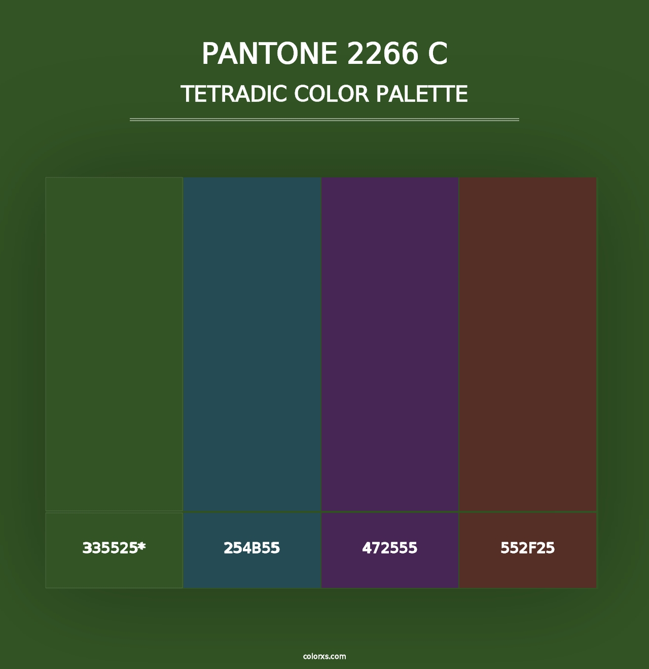 PANTONE 2266 C - Tetradic Color Palette