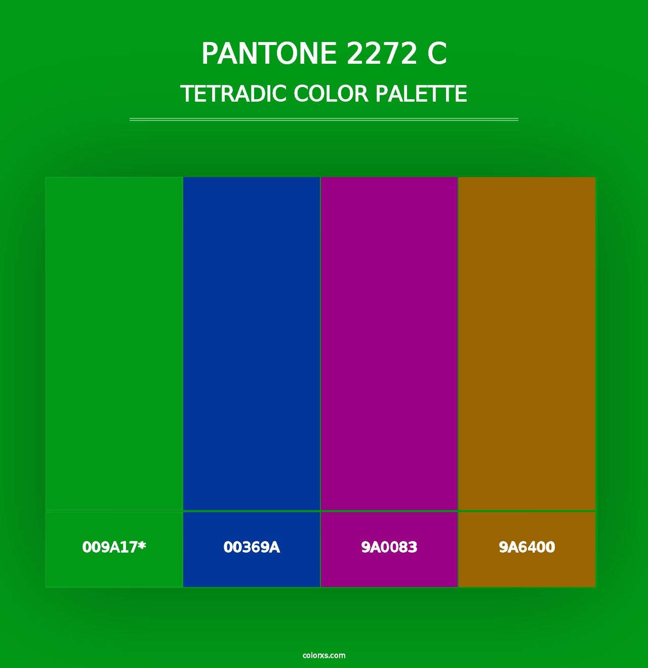 PANTONE 2272 C - Tetradic Color Palette