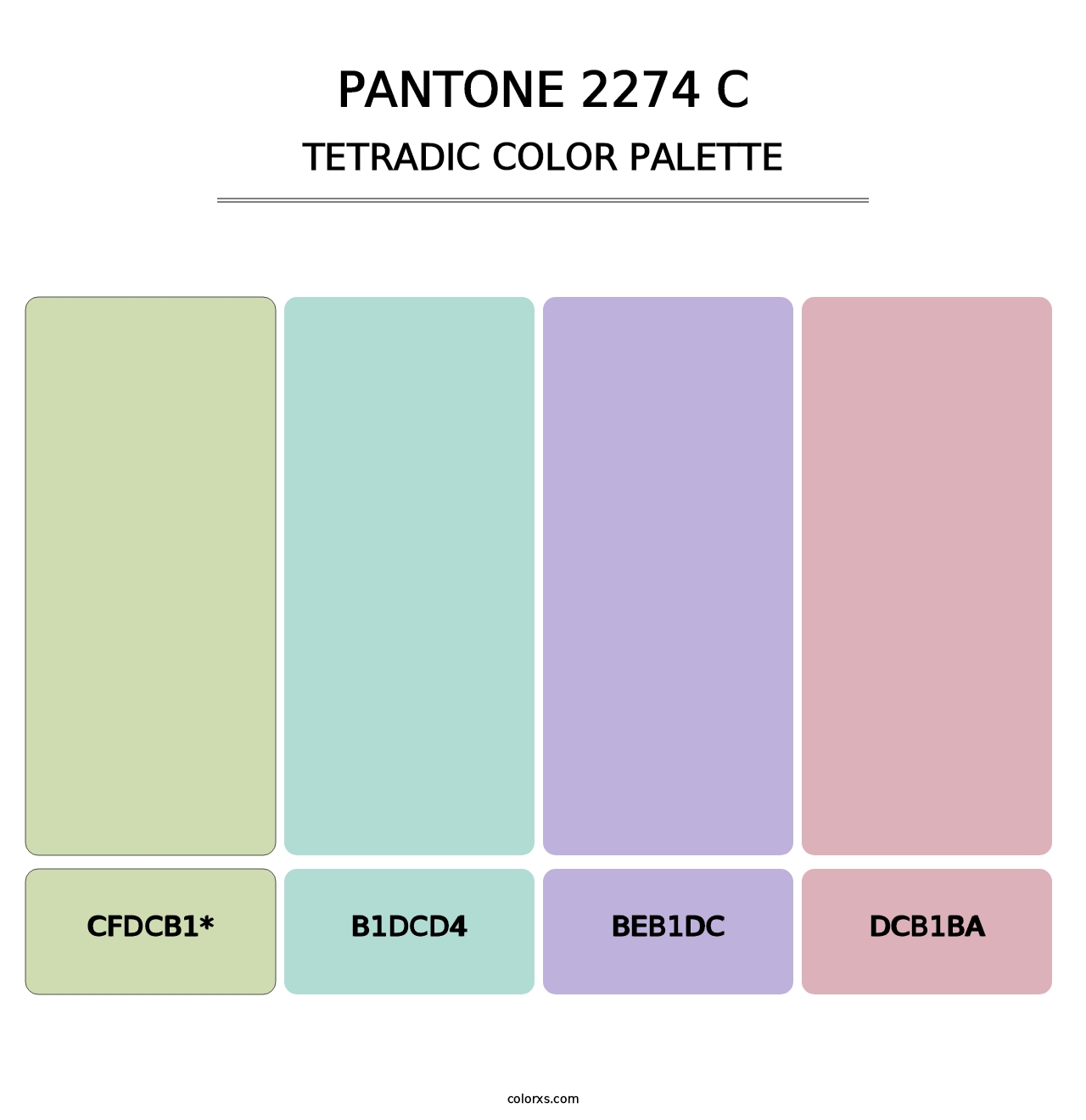 PANTONE 2274 C - Tetradic Color Palette