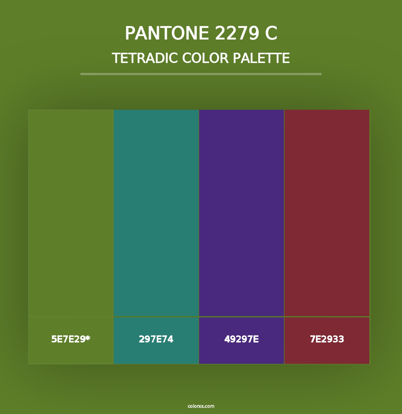 PANTONE 2279 C - Tetradic Color Palette