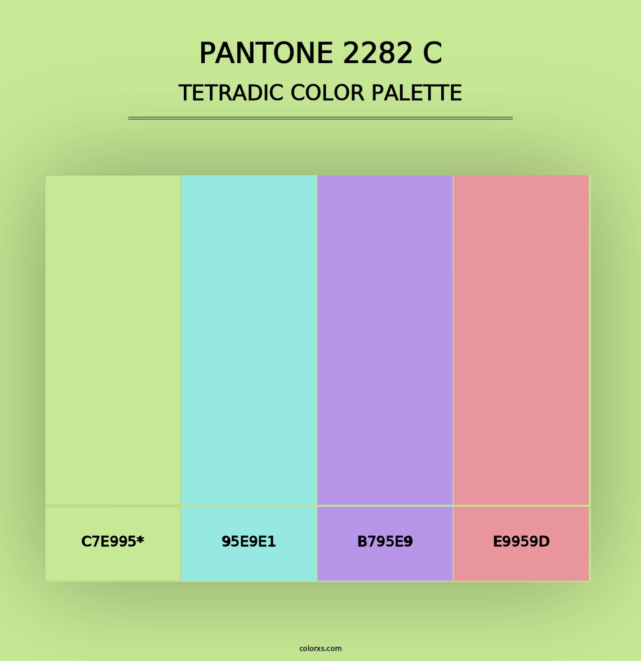 PANTONE 2282 C - Tetradic Color Palette